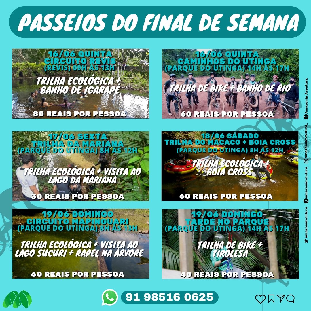 Amazoniaventura's tweet photo. Já sabe oque vai fazer nesse feriado/final de semana? 🥰
.
.
.
.
#amazoniaaventura #parquedoutinga #trilhanoutinga #boiacrossutinga #rapelutinga #tirolesautinga #bike #ciclismo #bikeutinga #trilhadamariana https://t.co/Ud2EinlkYU