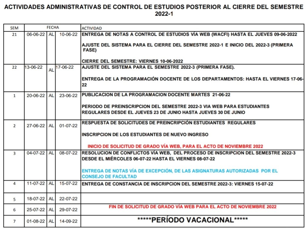Expresion_180's tweet photo. 📍Ya está disponible el calendario académico para el semestre 2022-3 de nuestra #FIUCV https://t.co/g5JscDwRkj