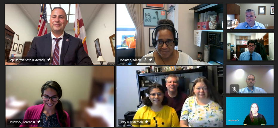 BayCare's tweet image. Thank you @RepDarrenSoto for meeting our #VirtuallyUnstoppable patient Lizzy during @speaknowforkids #FAD2022 to learn about her health care journey and why she’s advocating for improved access to mental health services for kids in our community. #BayCareKids