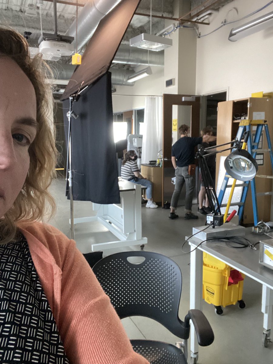 MUDeanFeldner's tweet photo. On set with #diffractionfilm - ⁦@MUCollegeofComm⁩ faculty and students hard at work https://t.co/5X3D6WW7Si