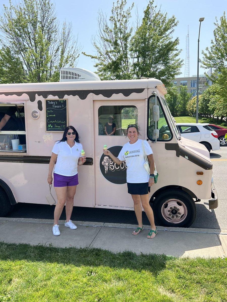 DonegalRacing's tweet photo. When it’s 96 degrees and you just won the Belmont, free Donegal ice cream is your only option! https://t.co/IErjhg8xiI
