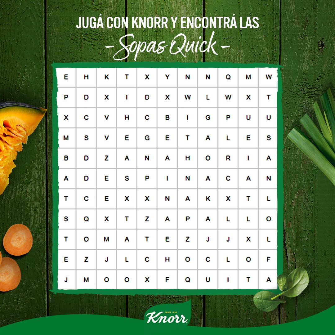 Lizy lo pide, Lizy lo tiene 😍

#JugáConKnorr y encontrá todas las sopas Quick de la Sopa de letras 🤤🍲

Dejá tu comentario cuando las encuentres 👇👇👇