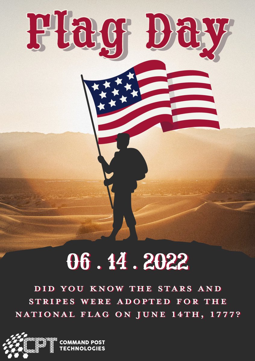 CommandPostTech's tweet image. On this #FlagDay take a moment to appreciate the symbolic nature of the flag’s design. Welcome the feelings of pride, compassion, and gratitude that American soldiers feel each time the flag is raised. Think about the legacy that the #American Flag represents as it flys above.