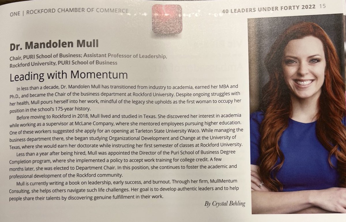That’s our Chair <a href="/ProfMull/">Dr. Mandolen Mull</a> leading the way in Rockford with <a href="/MullMentum/">MullMentum Consulting, LLC</a>!