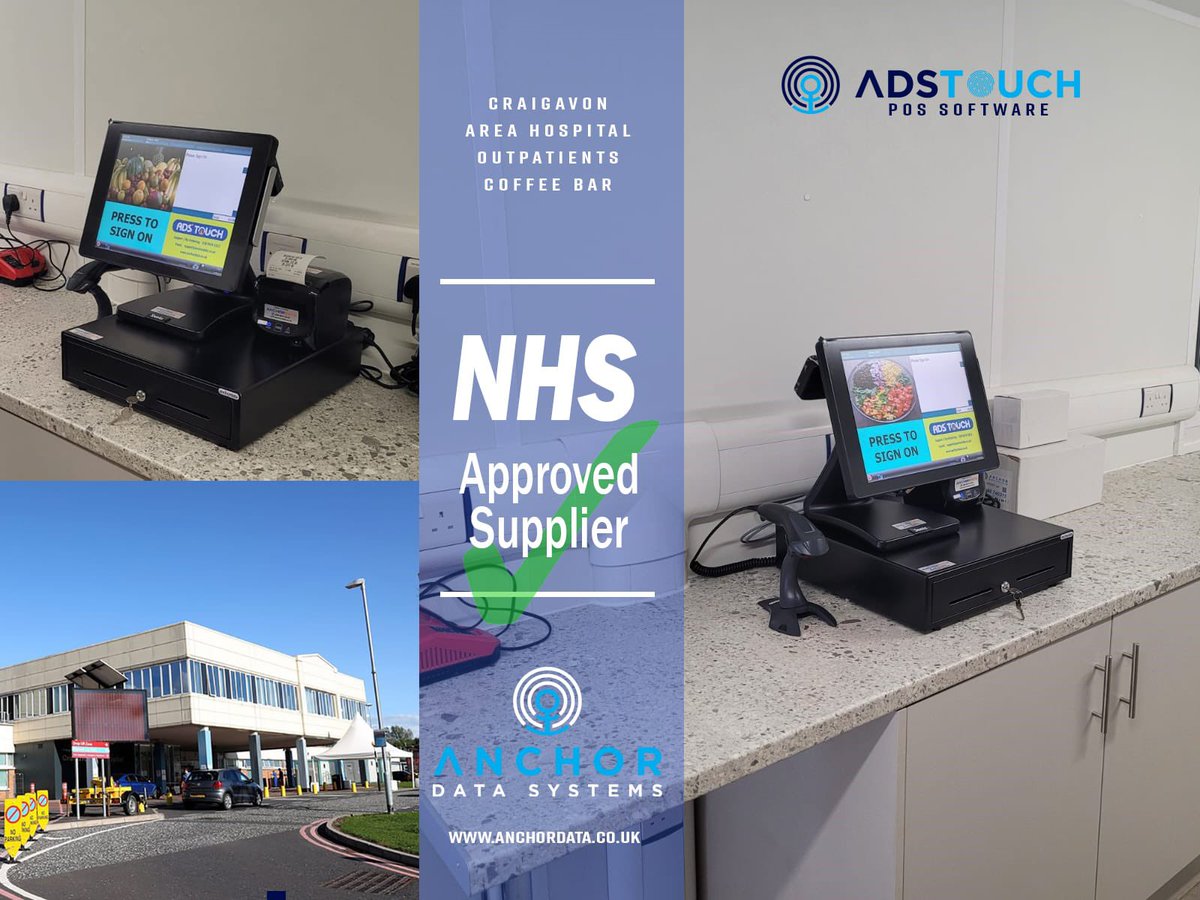 AnchorData's tweet photo. Our #NHS deserves only the best, which is why we are proud & delighted to be supplying another of our #ADStouch #ePOS Systems to The Coffee Bar in the Outpatients Dept at #CraigavonAreaHospital. #NHSapprovedSupplier #BestEPOS https://t.co/O8lRgaqzr8