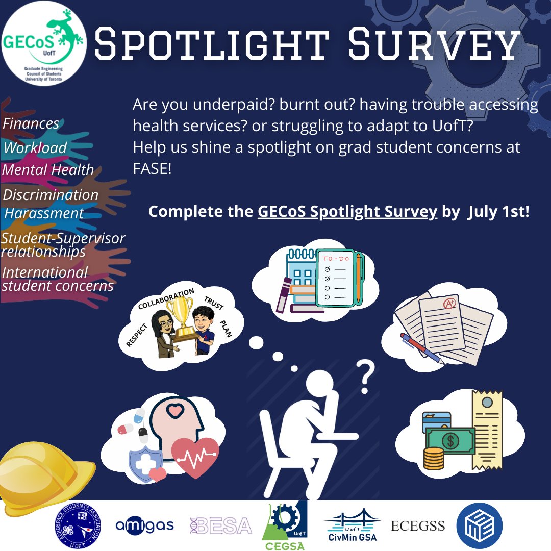 When you think about FASE at U of T, do you picture yourself? How does that affect the subjects you study and the program you are taking? These are some of the questions we would like to answer with our Spotlight Survey: forms.gle/WZN3JM5FVdCckF….