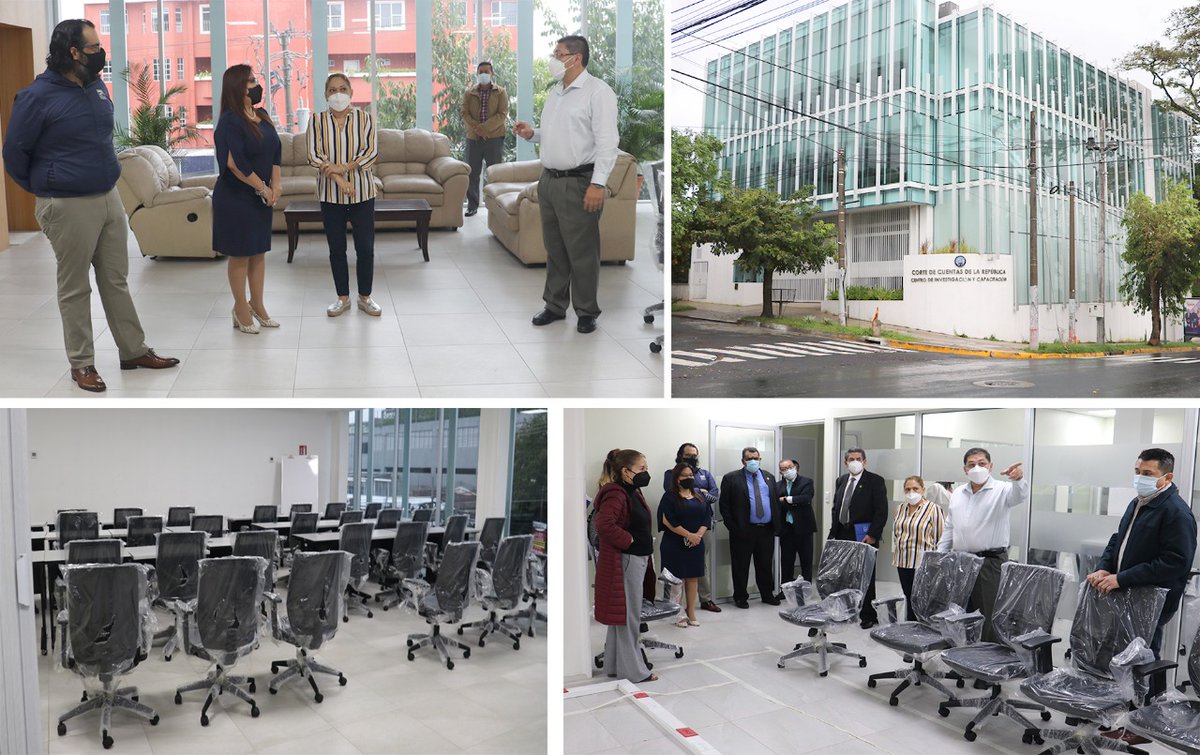 CortedeCuentas's tweet photo. El Presidente y Magistrados verificaron hoy los avances en el equipamiento del Centro de Investigación y Capacitación #CINCAP. El proyecto contará con aulas modernas con tecnología avanzada para capacitaciones virtuales y presenciales, entre otros. https://t.co/qHFJLerXFo