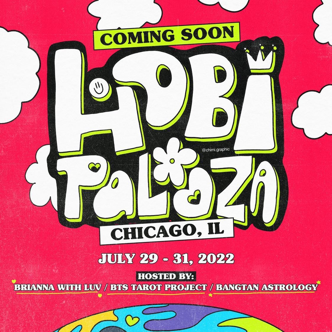 briannawithluv's tweet photo. 💚 HOBIPALOOZA 2022 COMING SOON 💚

July 29 - 31, 2022
CHICAGO, IL

@briannawithluv 🎨 
@btstarotproject ✨
@bangtanastrology 🌀

stay tuned 👀

✨
✨
✨
✨
✨

designs by @chimigraphic ✦🇲🇽

#hobipalooza #hobipalooza2022 #bts #btsarmy #jhope #uarmyhope #junghoseok #btsevents https://t.co/L6w2FL1NwX