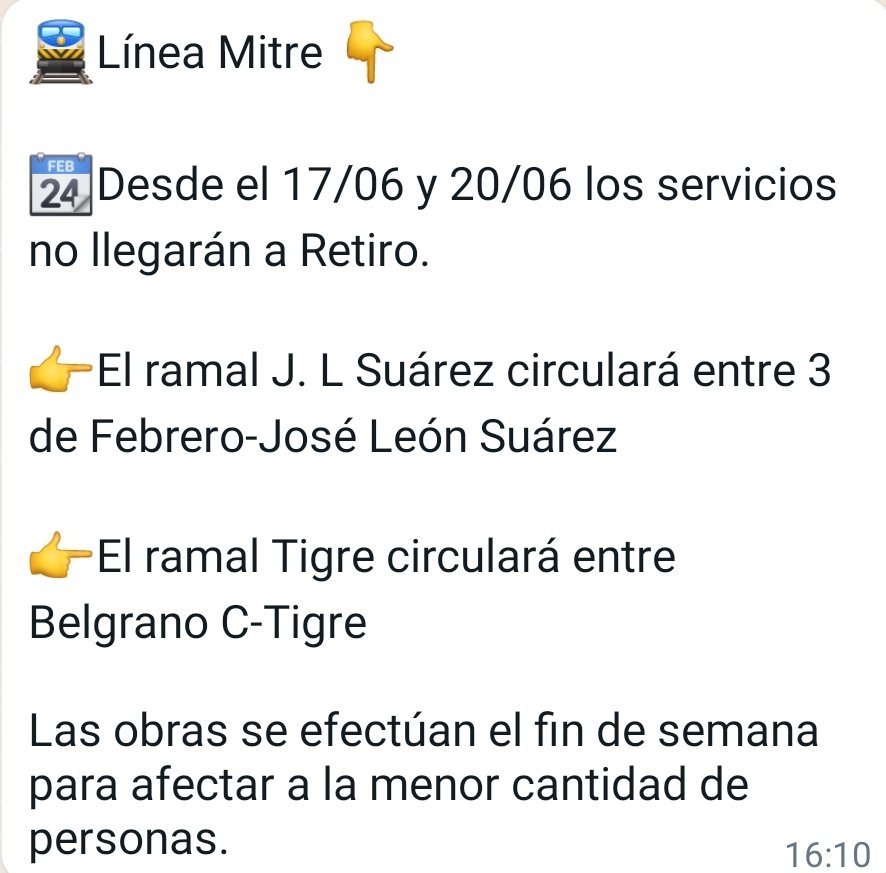 infotrenesMITRE's tweet photo. RT PARA MAS LLEGADA A TODOS LOS PASAJEROS!! https://t.co/d4wsnJcA8O