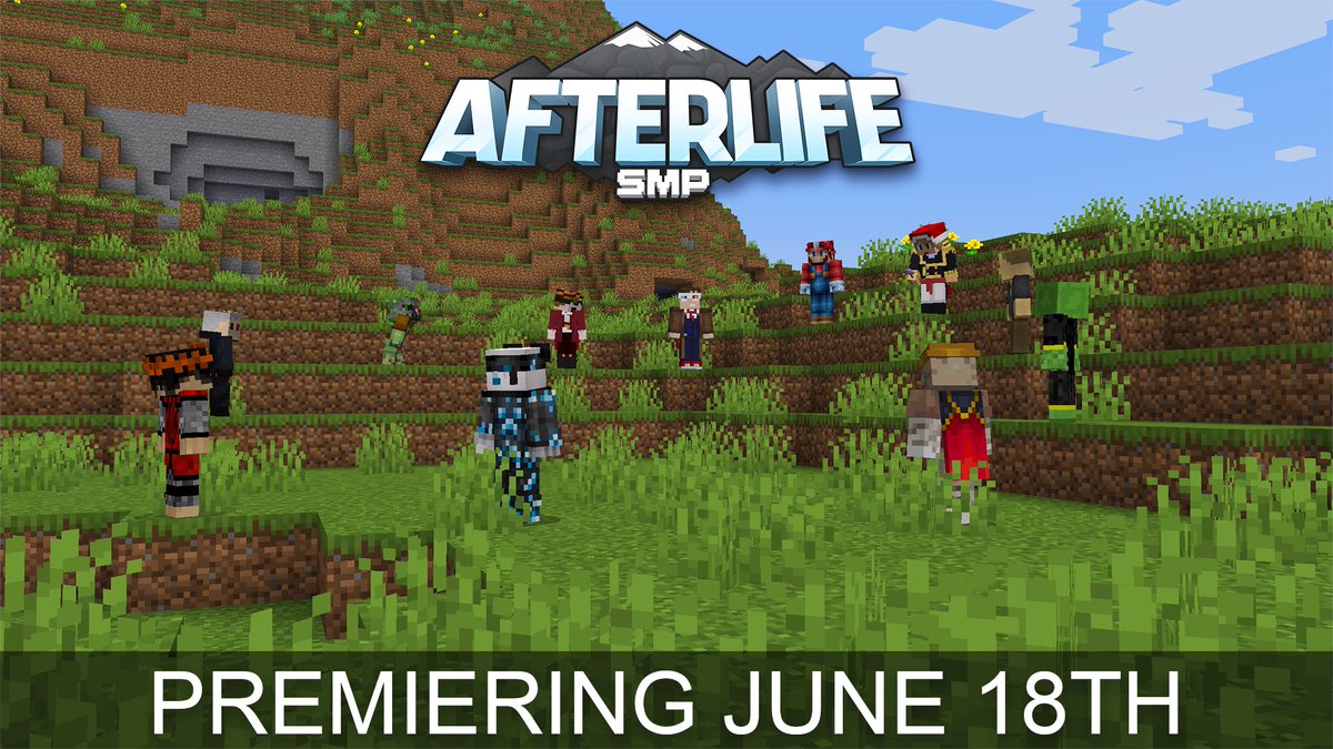 This Saturday, June 18th will be the premiere of #AfterLifeSMP Season 5⃣! So make sure to grab your snacks 🍿 and drinks 🥤 as Season 5 is on!

📢 Join our Discord as you wait in anticipation and so you don't miss out on a single video! discord.afterlifesmp.com