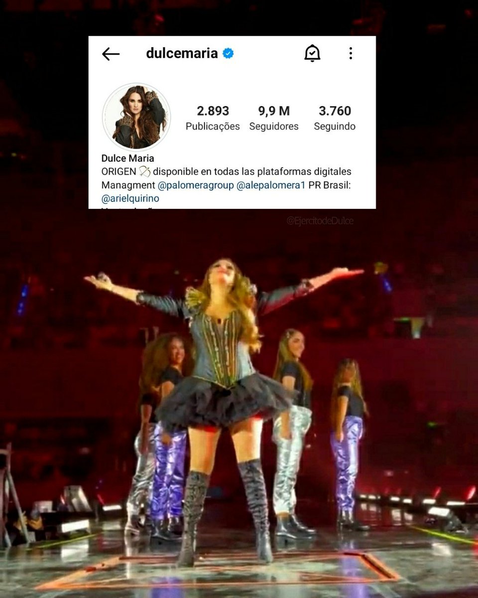 ExercitodeDulce's tweet photo. Gigante pela própria natureza! 🗣
Dulce Maria chegou aos 9,9M de seguidores no Instagram. https://t.co/qwgeXGfpIA