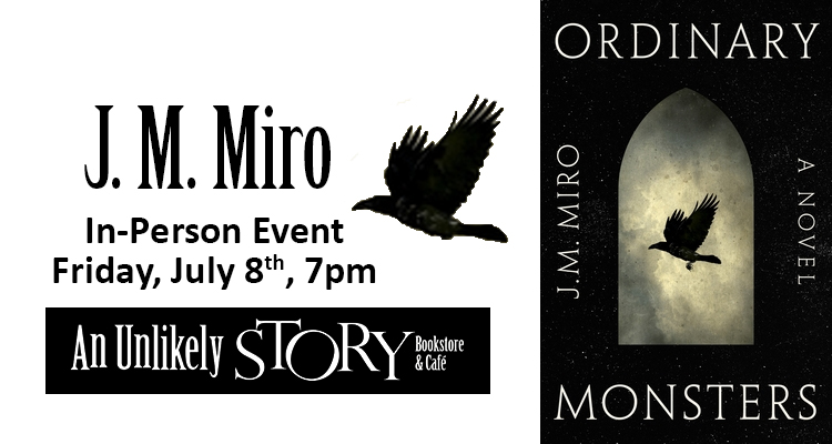unlikelybkstore's tweet photo. Join us and author #JMMiro to celebrate the release of the "Most Anticipated SFF Book of 2022 by Tor, The Nerd Daily, CrimeReads, BookBub and more!" #ORDINARYMONSTERS is already a #staffpick! Register to attend the free event at https://t.co/8K8JCfslAb @Flatironbooks https://t.co/NG3ZyzrRAs