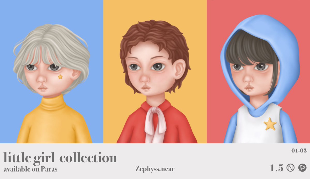 The new collection is little girl. It will drop for the first time on June 16 at 5:00 p.m. (gmt+7) Available on the Paras platform.

Paras paras.id/collection/lit…
Discord discord.gg/DSUQNsvKpz

#NFTCommmunity #NFTTHAILAND #NFTcollections #NFTs #NFTartwork #NFT #paras #NEARnft