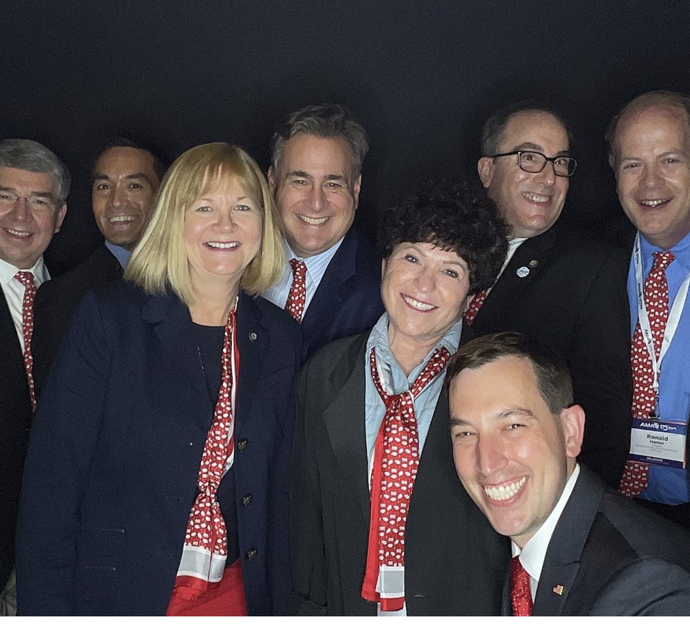 This is ⁦<a href="/ASALifeline/">ASA®</a>⁩ delegation (missing our key leader Tripti Kataria) who with over 40 ASA members who are our section council. Great crew here pictured with 1st anesthesiologist elected ⁦<a href="/AmerMedicalAssn/">AMA</a>⁩ president. ⁦<a href="/EMARIANOMD/">Ed Mariano, MD, MAS, FASA, FASRA 🇺🇸🇵🇭</a>⁩ ⁦<a href="/DoctorJesseMD/">Jesse Ehrenfeld MD MPH</a>⁩