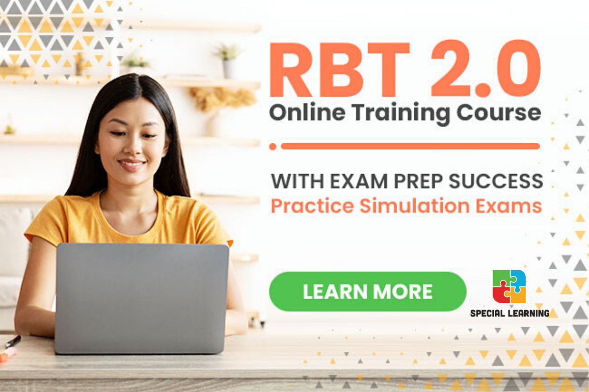 speciallearning's tweet photo. IT JUST KEEPS GETTING BETTER! 🔥
Our 40-Hour RBT 2.0 Online Training Course now includes our RBT® Exam Prep Success - Practice Simulation Exams and Concentrated Test Banks!
Begin your training today! ➡️ https://t.co/Zil04moE1r
#rbttraining #rbt #onlinetrainingcourse #testbank https://t.co/q2NhWJhQ9W
