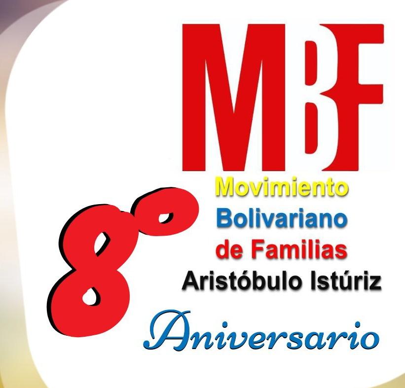 Mis felicitaciones a todos/as los/as voceros/as nacionales, estadales, municipales, circuitales, parroquiales e institucionales quienes conforman el <a href="/MBF_MPPE/">Movimiento Bolivariano de Familias</a> "Aristóbulo Istúriz", por su 8vo aniversario. 

<a href="/NicolasMaduro/">Nicolás Maduro</a> 
@MPPEDUCACION