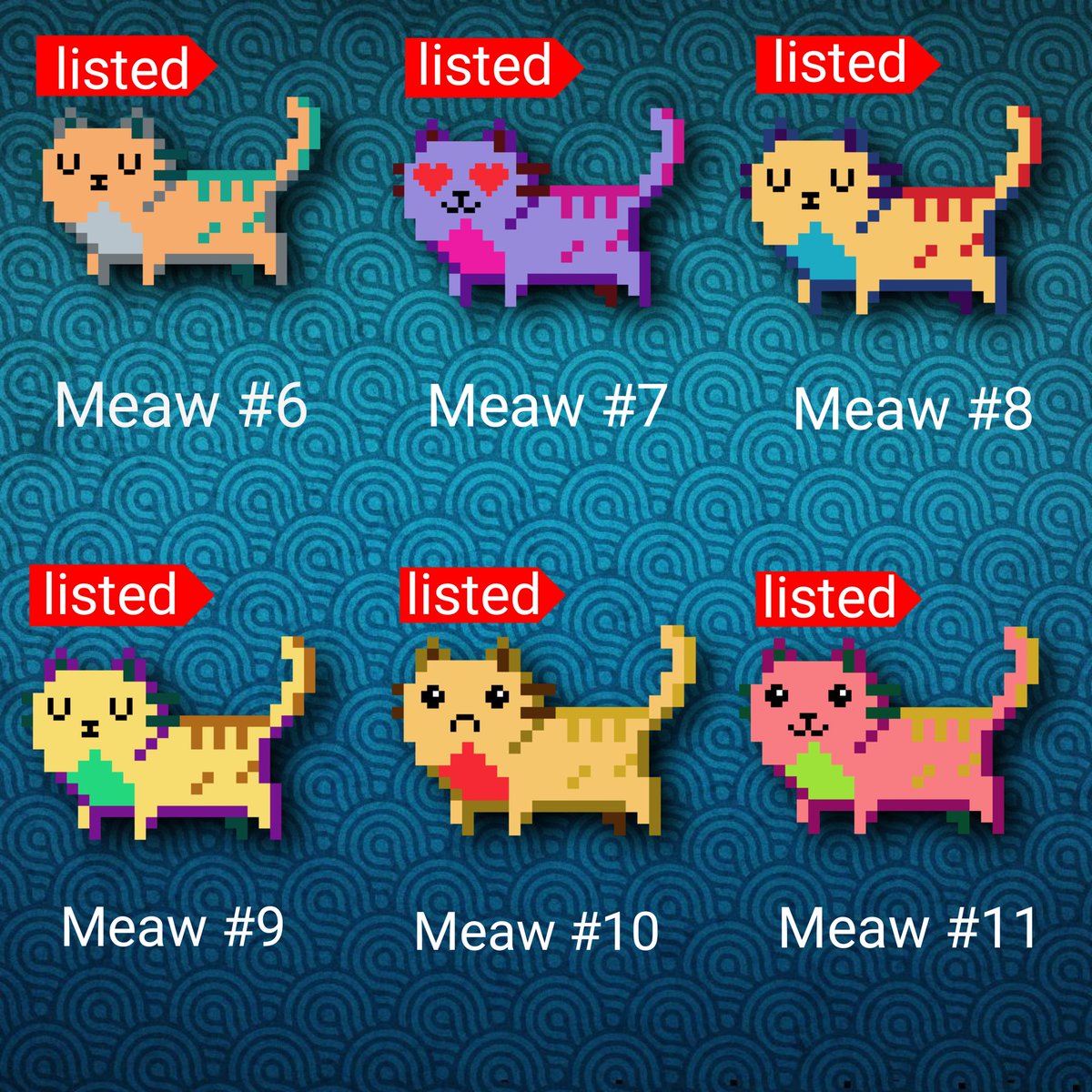 FAGHNft's tweet photo. Meaw #6 #7 #8 #9 #10 #11 are minted on opensea 🤩😺😺
Check link in bio 🐱
#faghnft #meawkitties #opensea #NFT #NFTCommunity #NFTs #NFTProject #NFTGiveaway  #NFTCommumity #nftcollectors #nftcollector #NFTCommunitys #Digital #digitalart #art  #kittens #OpenSeaNFT @opensea https://t.co/03aopbUSYY