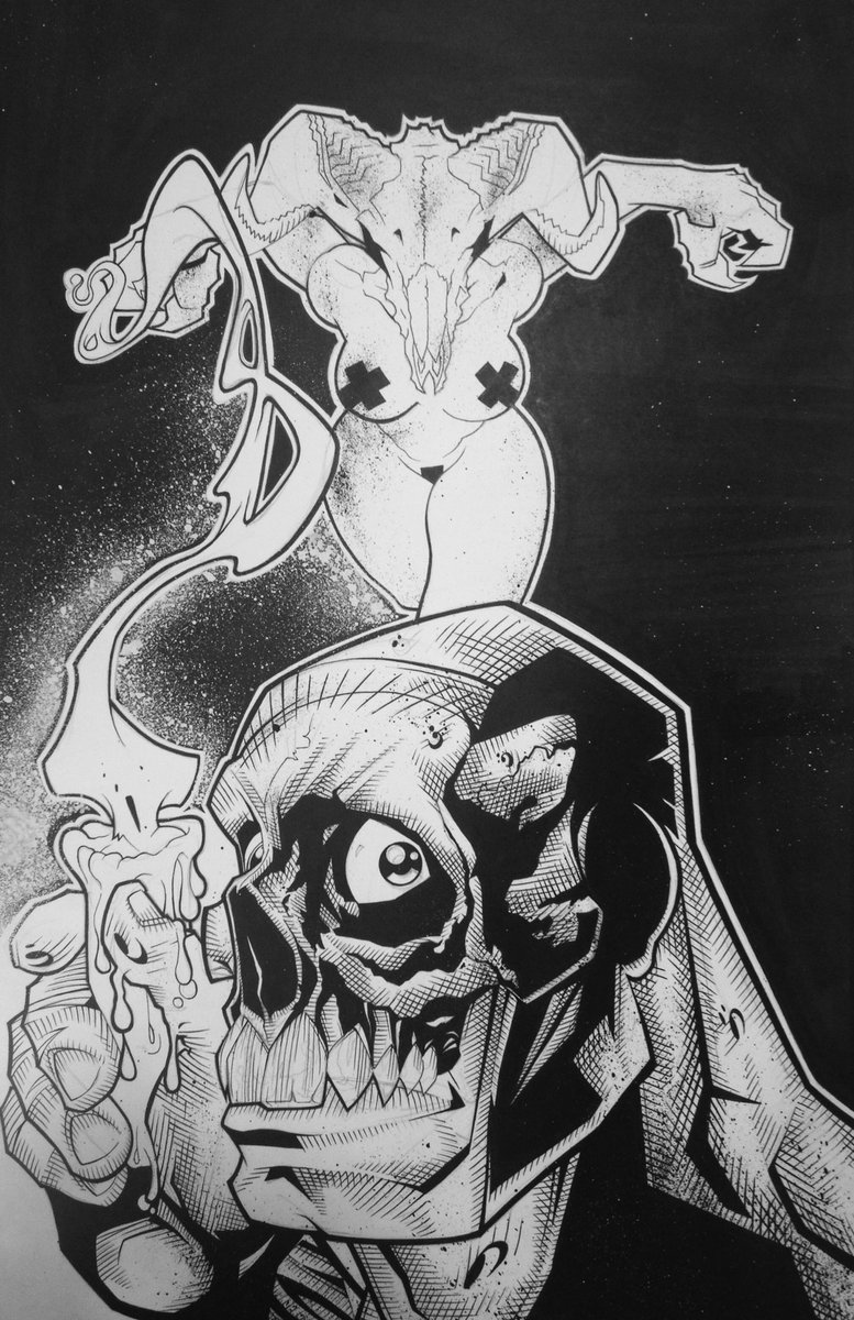 CartoonSamal's tweet photo. @AdventComics I’m very busy, but I tend to knock out horror related stuff rather quickly… https://t.co/PxY6YEJlme
