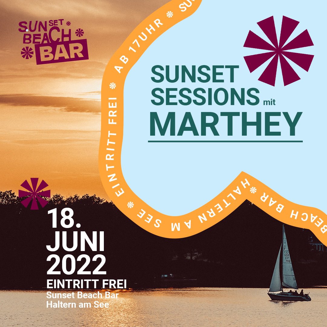 Samstag 17:00 Uhr! Sunset Beach Bar! Ich freu mich auf euch!