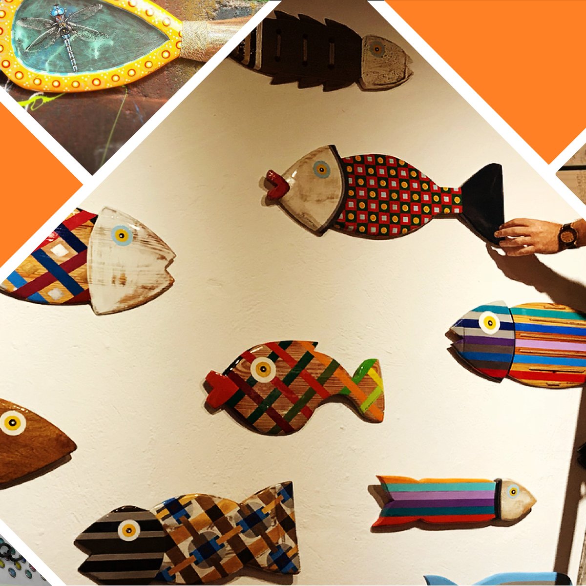 Popularenlinea's tweet image. Desde hace más de una década, Patricio se dedica a la elaboración de artesanías a base de materiales renovables y reciclados. Utiliza la madera recolectada en las orillas de nuestras playas, así como de diferentes fibras de palma de coco. Con esto, desarrolla: peces decorativos.