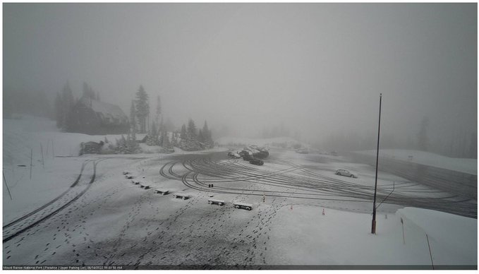 BillBellis's tweet photo. Meanwhile at Paradise on Mt. Rainier. WHOA! @News3LV #WeatherAuthority #vegas #vegasweather #junesnow https://t.co/FHRoVbIQtd