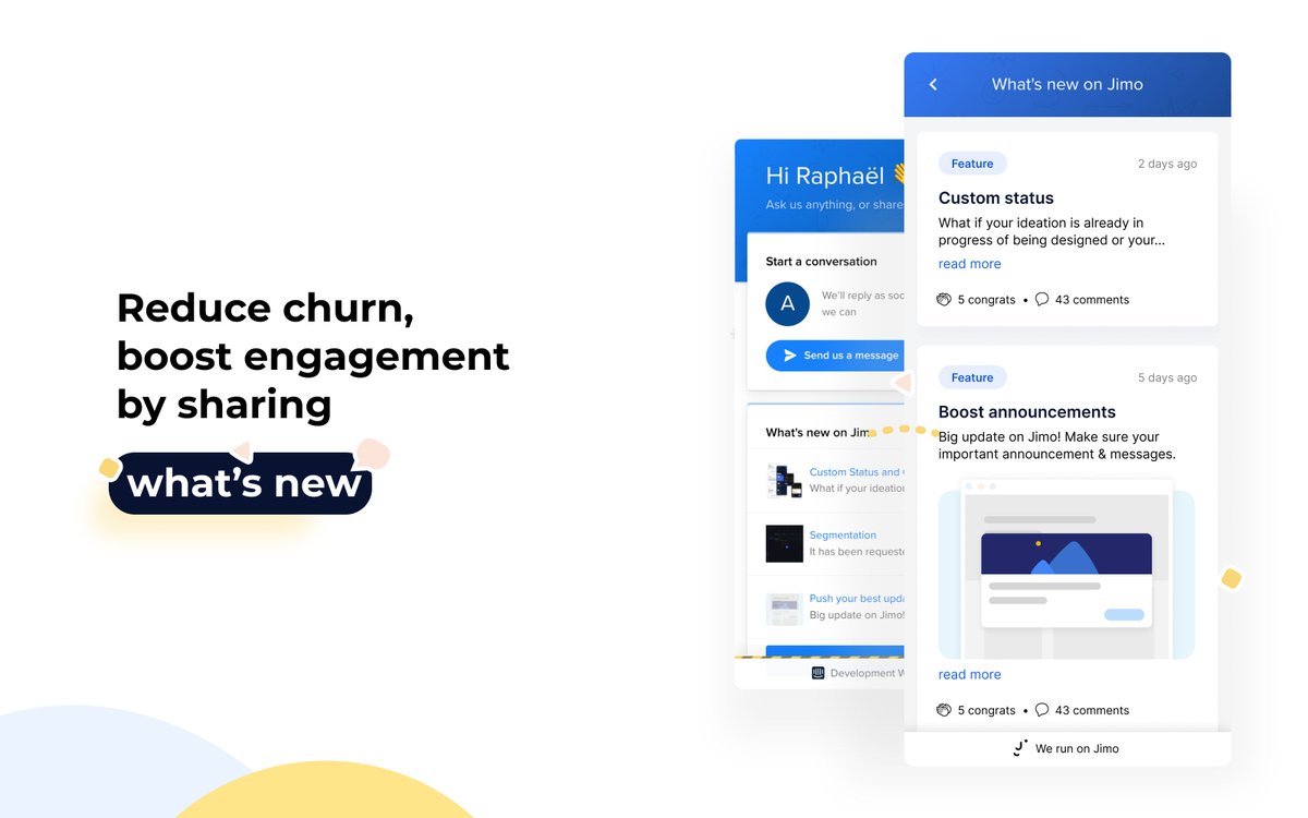 Great news! A fantastic &amp; seamless way to integrate Jimo is now available 🤩 !

Our new Intercom integration lets you integrate the Jimo Changelog into the <a href="/intercom/">Intercom</a> widget.

Easy peasy! Share us your feedback 🚀❤️
