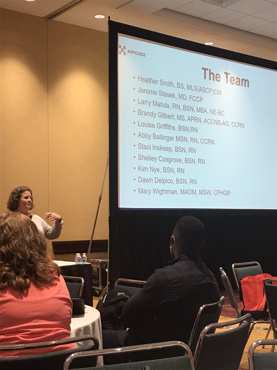 JustinSmyer's tweet image. “Inter-disciplinary teamwork is most crucial element to success!” Huge kudos to our East Hosptial Senior Quality Manager, Mary Wightman, for her great presentation today at National APIC highlighting the success of her process improvement project she facilitated! #apic2022