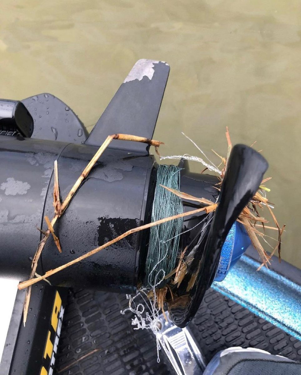 thmarineteam's tweet photo. When you get spooled by your trolling motor...Have you ever had this happen? 

#spooled #trollingmotor #fishingline #thmarine #thmarineteam https://t.co/dFMHa0GN0a