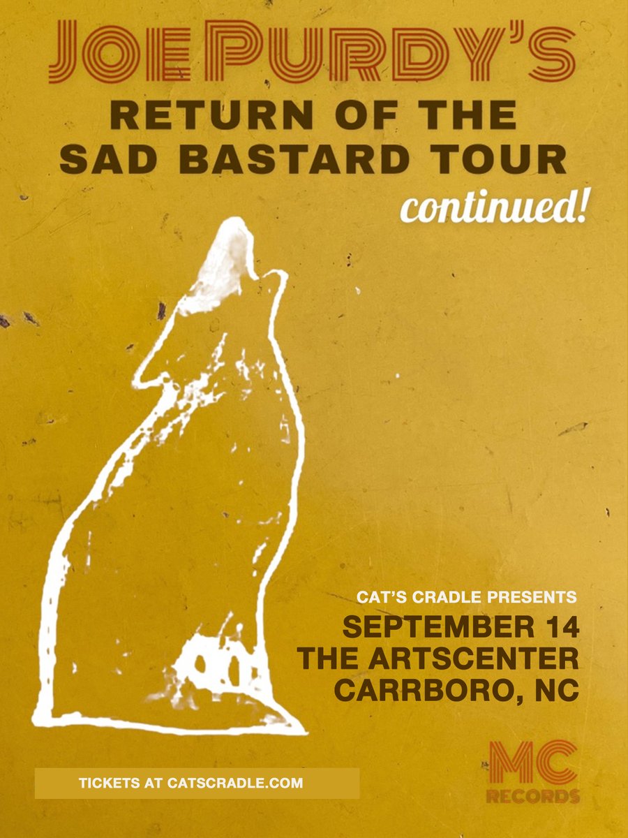 ON SALE TODAY (6/15):
Sep. 14 - Cat’s Cradle Presents Joe Purdy at The ArtsCenter

Tickets on sale at 11am via bit.ly/JoePurdy-Sep14!

RSVP: bit.ly/3O70dhn

<a href="/joepurdy/">Joe Purdy</a> <a href="/ArtsCenterlive/">The ArtsCenter</a>