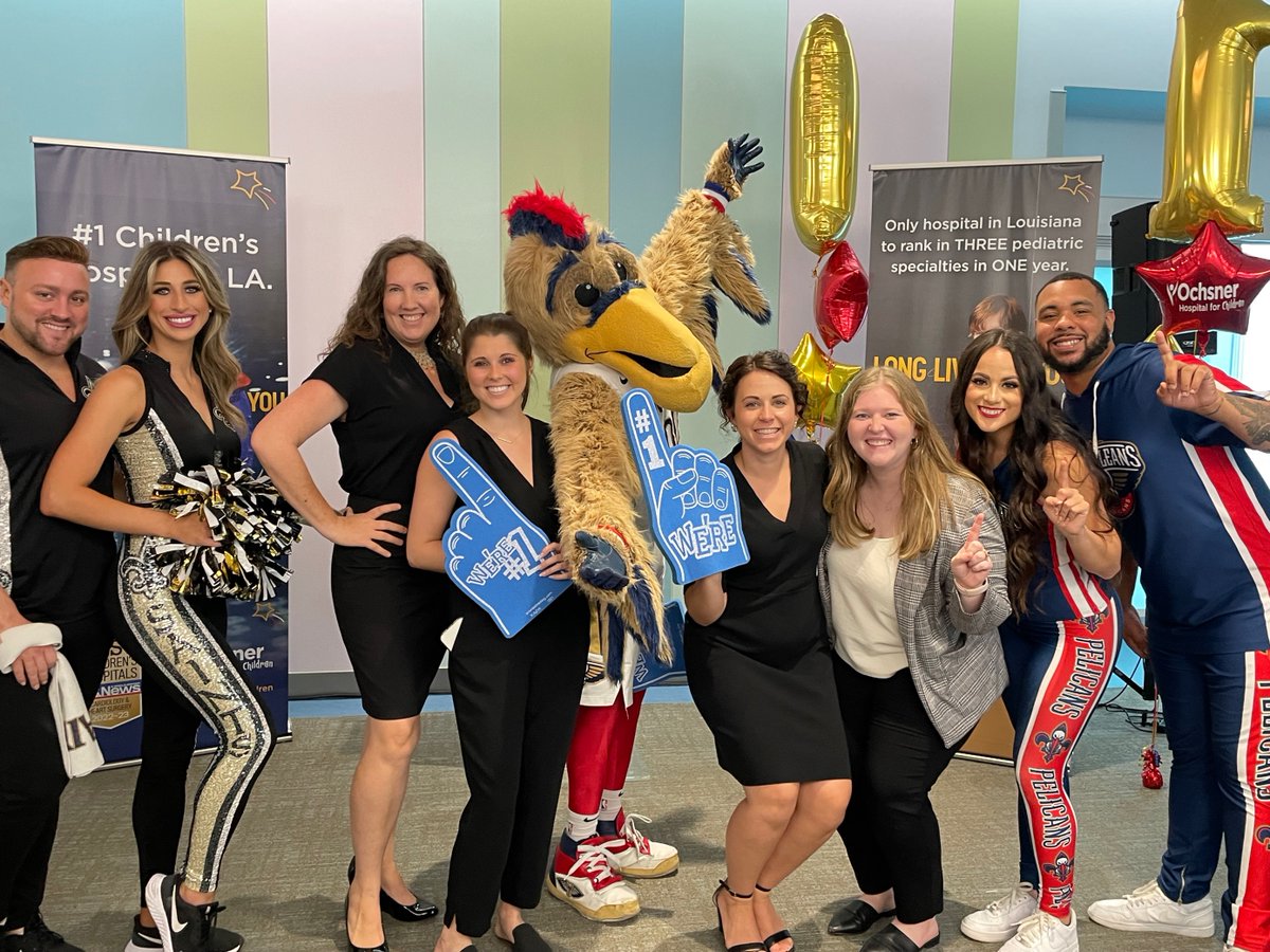TEGPR's tweet photo. TEG celebrating @OchsnerHealth Hospital for Children on being named #1 in Louisiana for the second year in a row by @USNewsHealth.🙌 🎉 #TEGFieldTrip #TEGClientNews https://t.co/wCvBBcsp7i
