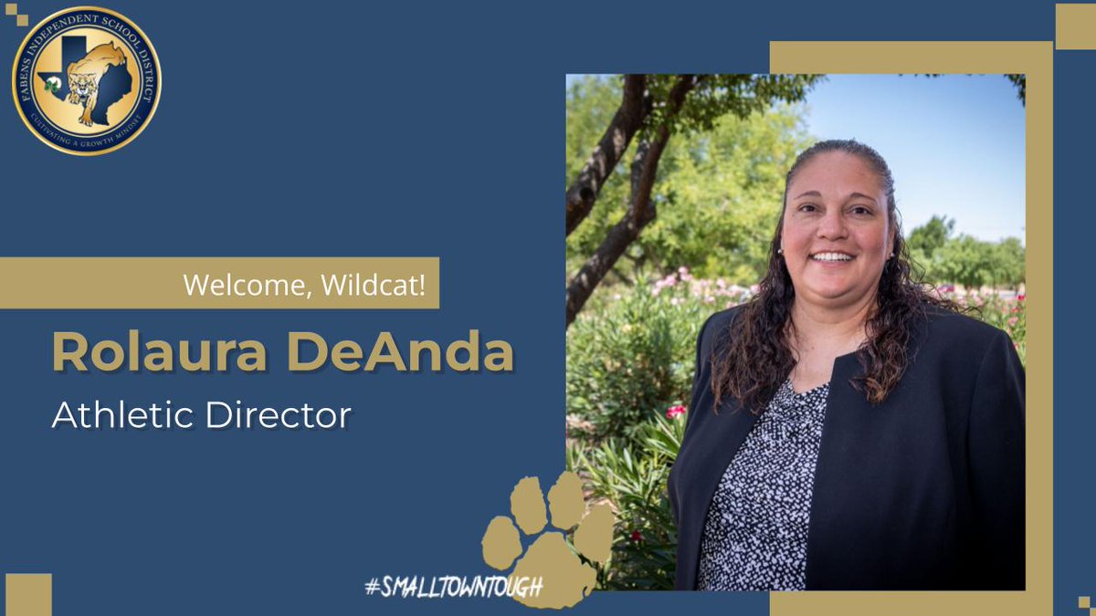 A big #Wildcat welcome to Rolaura De Anda, our new Athletic Director! #SmallTownTough
