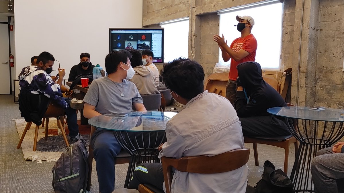 WeAreGameheads's tweet photo. Today is the first day of the Summer Accelerator Program (SAP). Our students are locked in, working on their team building and gearing up to start their video game projects this summer. Future tech/video game stars in this room. You heard it here. #Gameheads2020 https://t.co/e970JsNPuo