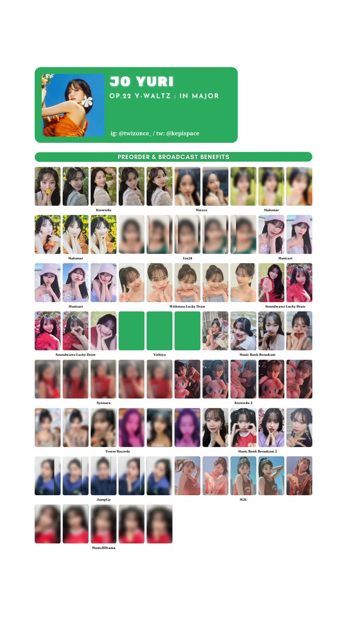 JO YURI ➝ Op. 22 Y-Waltz : in Major photocard template / wishlist