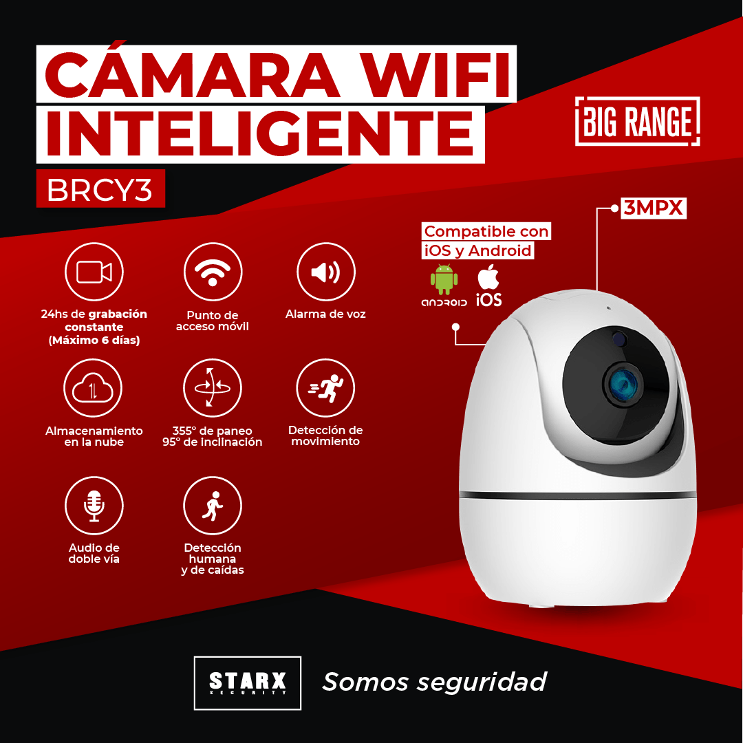 noticiasRNDS's tweet photo. 🧿 Encontrá en #StarxSecurity la Cámara inteligente de 3mpx #BRCY3 de #BigRange a un precio IMBATIBLE❗
👉 Ideal para hogares y comercios, ofrece 355° de monitoreo, detección de movimiento, audio de doble vía y más.
➕INFO:
📱WhatsApp: https://t.co/e6vxyeyxlY
ventas@starx.com.ar https://t.co/0jCulsMBPm