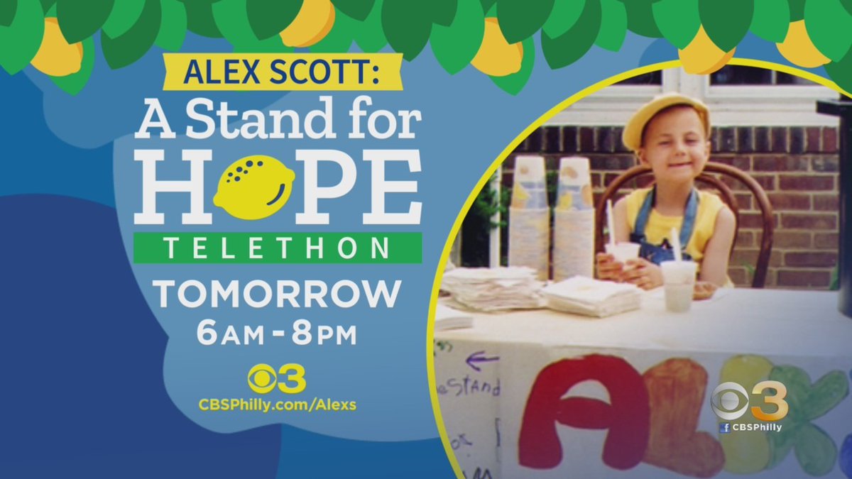 It’s almost time for our <a href="/AlexsLemonade/">Alex's Lemonade Stand Foundation</a>  #CBS3StandforHope. We hope you can join us in helping these amazing children! CBSPhilly.com/Alexs