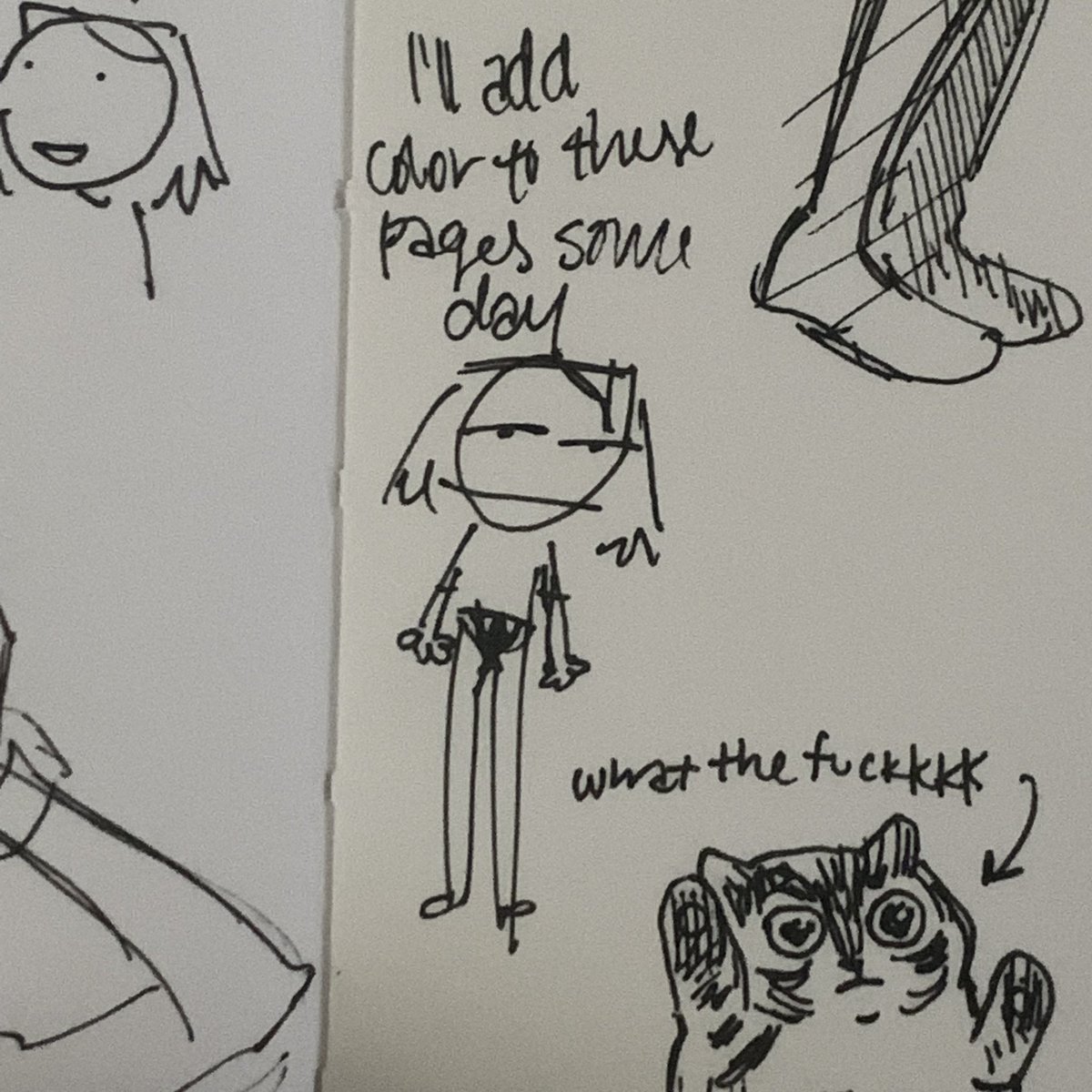 bought a sketchbook to prepare for when i finish my current one that im not with at the moment….. doobles goobles