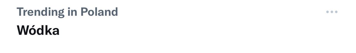 LukeClayson's tweet image. Of course vodka is trending in Poland 🤣