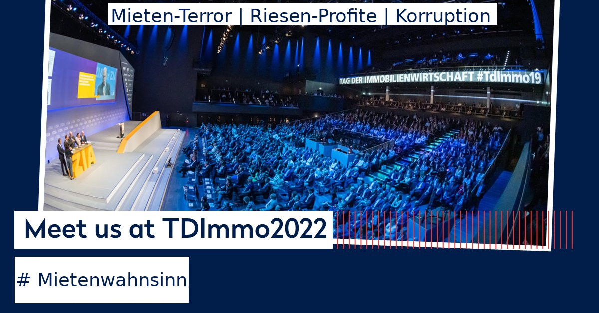 Geissel @SenSBW in Bezug auf die profitgierige Immobilien-Mafia: 'Unser Motto muss lauten: Kooperation statt Konfrontation.' Wir sind für Konfrontation. Was bei Geissels Kuschelkurs rauskommt, wissen wir. #TDImmo22 #kreuzberg #enteignung #b2206 #mietenwahnsinn #noZia #dwenteignen