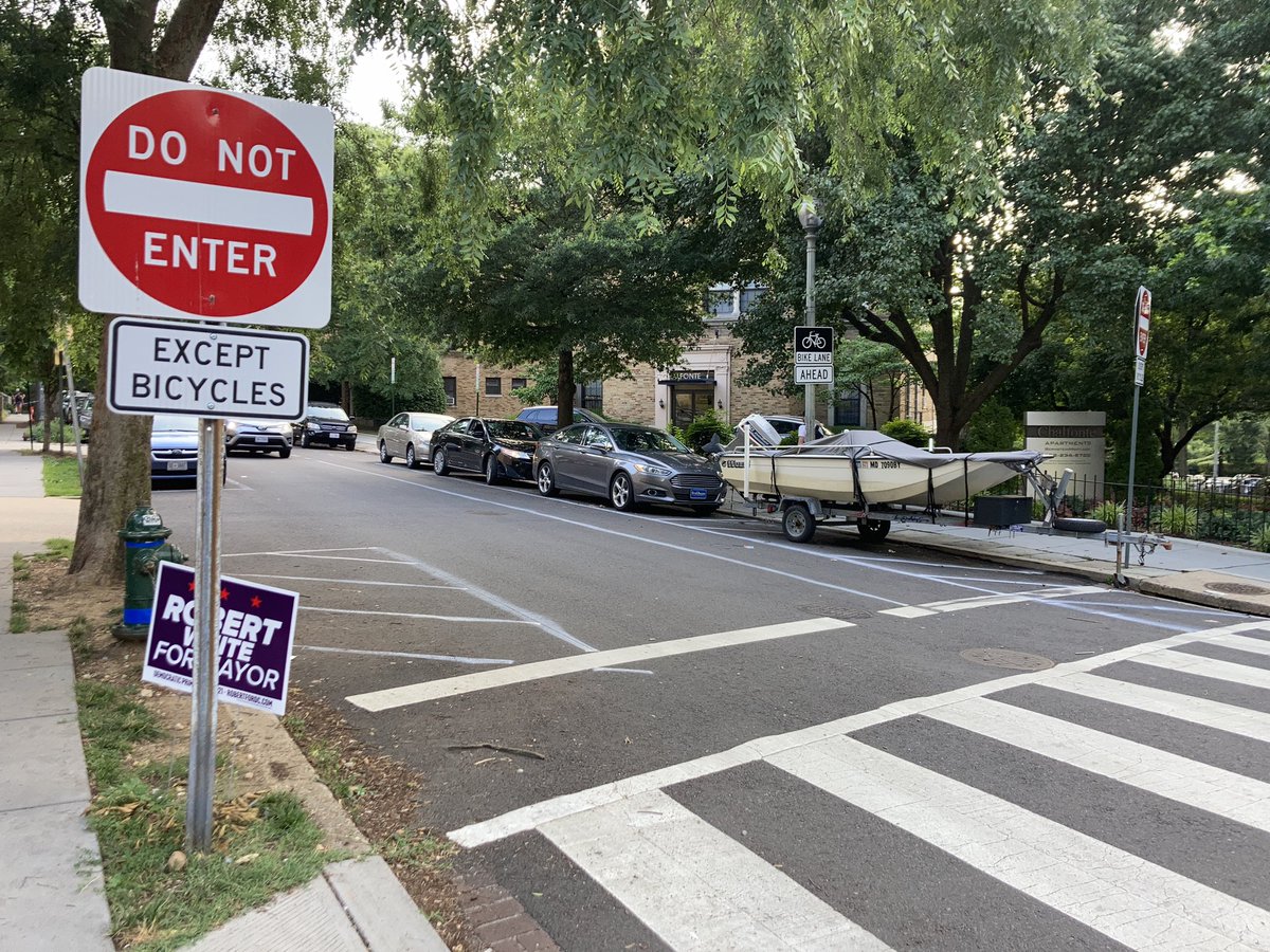 The Argonne Place contraflow lane is going in. cc <a href="/zacycles/">Zack Gold</a>