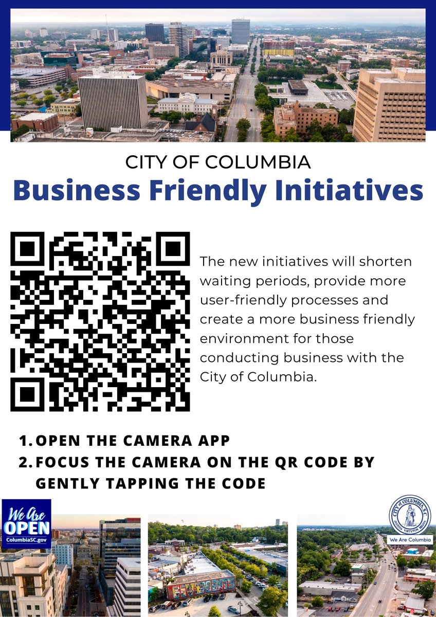 The new initiatives will shorten waiting periods, provide more user-friendly processes and create a more business-friendly environment for those conducting business with the City of Columbia. More information is available here: bit.ly/3HhXQWS #WeAreColumbia #weareopen