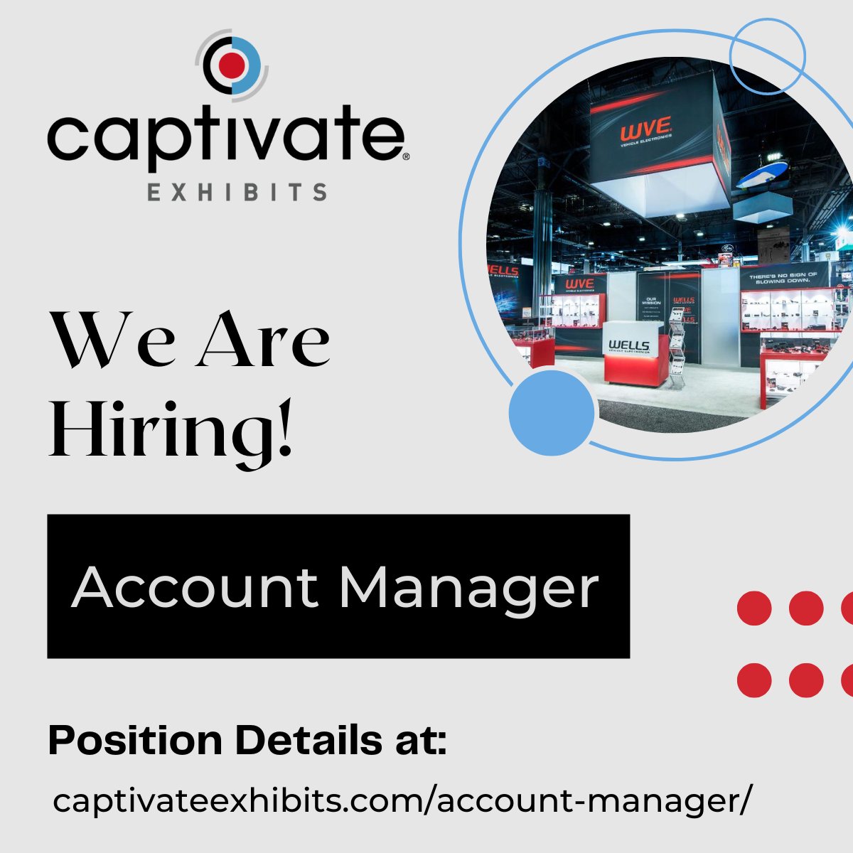 Grow your career as part of Captivate Exhibits! We are looking for a dynamic sales professional to join our team as Account Manager. Complete details about the Account Manager role and how to apply can be found here: captivateexhibits.com/account-manage…
#team #sales #hiringnow
