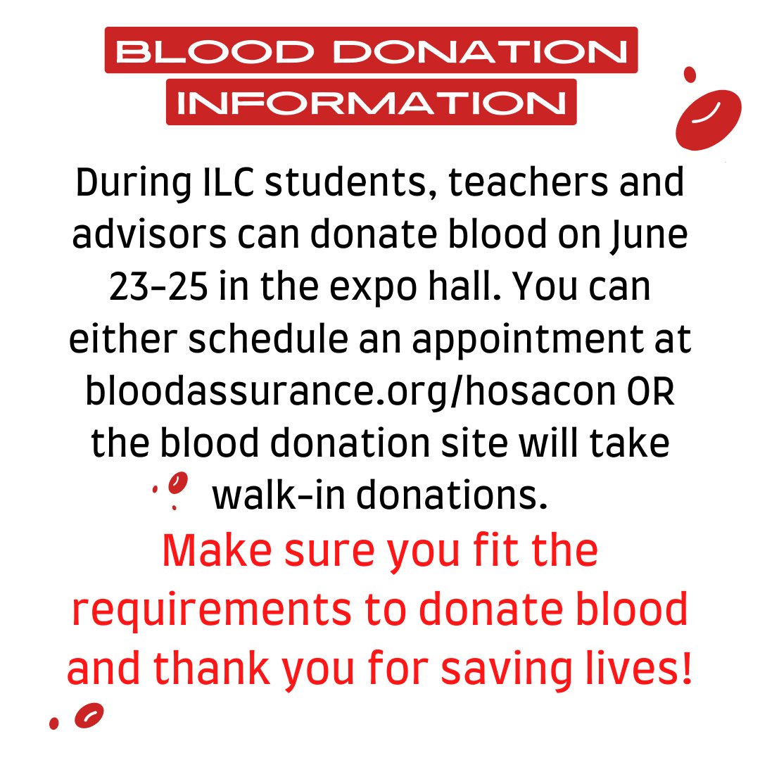 ArizonaHOSA's tweet photo. Happy blood donor day! Interested in becoming a blood donor? Swipe to find out more about how you can donate at ILC next week. #blood #blooddonor #hosafhp #azhosa https://t.co/HEd29OOZOh