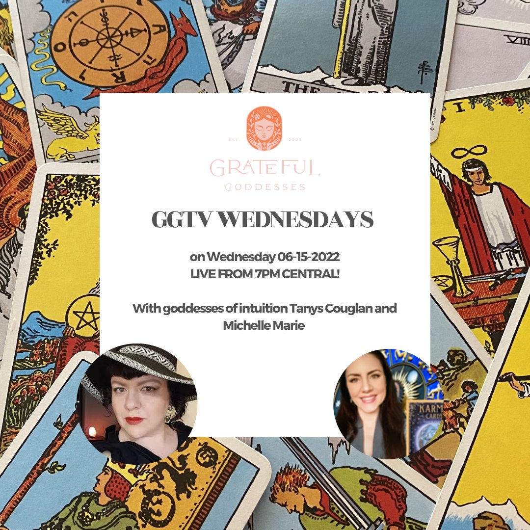 Gr8fulgoddesses's tweet photo. Are you feeling low or down? Do you want to learn how to raise your vibration to attract more positivity into your life?  This week we will be joined by our Goddess guides Tanys Couglan and Michelle Marie. Join us at https://t.co/yBaTYAmevk from 7pm central tomorrow! https://t.co/BE43St5c7w