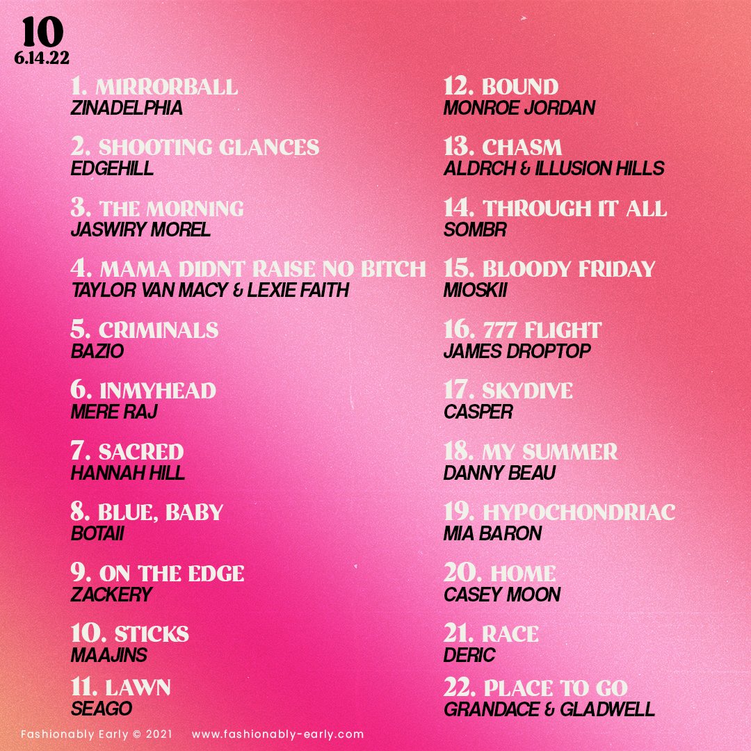 The new playlist update is a doozy. No filler, just top tier new artists, the best new names you should be paying attention to because you may hear some of these names ringing off a lot more in the months to come 

open.spotify.com/playlist/01slT…