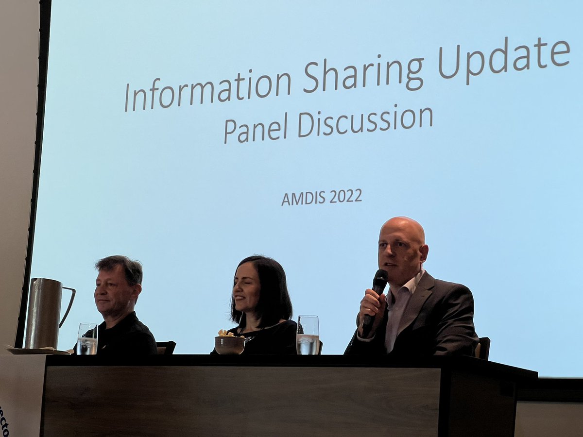CraigJoseph's tweet photo. It’s starting! Hello to all of my #AMDIS22 friends. Let’s talk about #infoSharing. Still. Again. https://t.co/wszFmSnptW