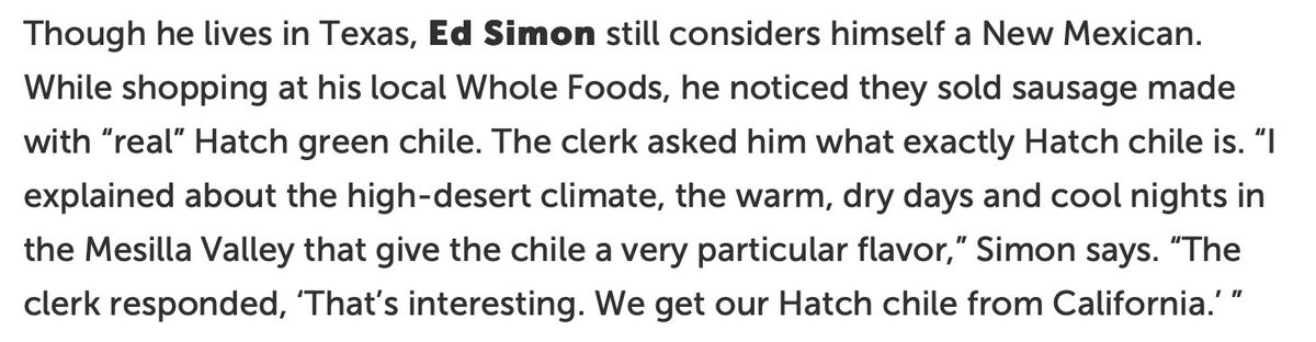 rhancockn's tweet photo. Possibly the worst 'Missing 50' story from .@NMMagazine. Strange, since I subsist on a diet on of  actual (canned) Hatch chile from WFM. https://t.co/KMiL5UwROC