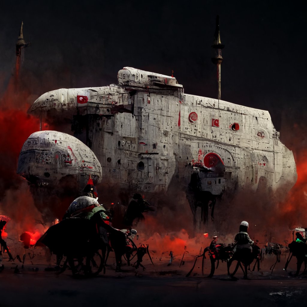 Meriç Dağlı (@mericda) on Twitter photo Prompt-based AI-created images may take over posting memes or about NFTs soon. It's just too exciting (and addicting) to see your imaginations just by writing them in seconds. For example: "ottoman empire strikes back, trending in artstation" <a href="/midjourney/">Midjourney</a> Prompt-based AI-created images may take over posting memes or about NFTs soon. It's just too exciting (and addicting) to see your imaginations just by writing them in seconds. For example: "ottoman empire strikes back, trending in artstation" <a href="/midjourney/">Midjourney</a>
