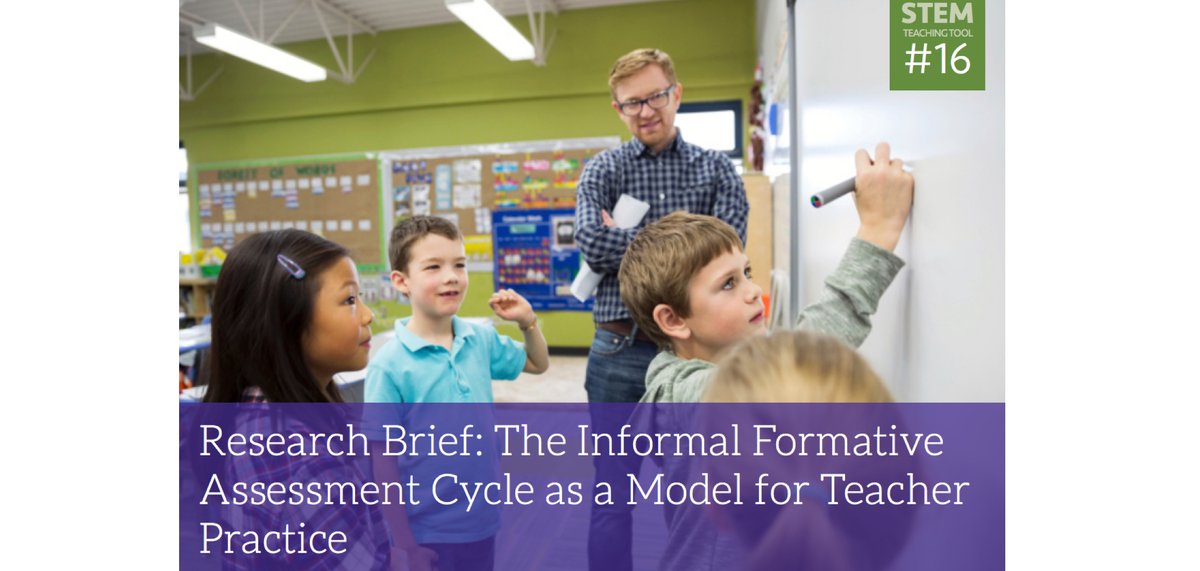 What supports do teachers need to enact robust informal formative assessment in their classrooms?

stemteachingtools.org/brief/16
#SciEd, #ScienceEd #STEMed, #NGSS #NGSSchat