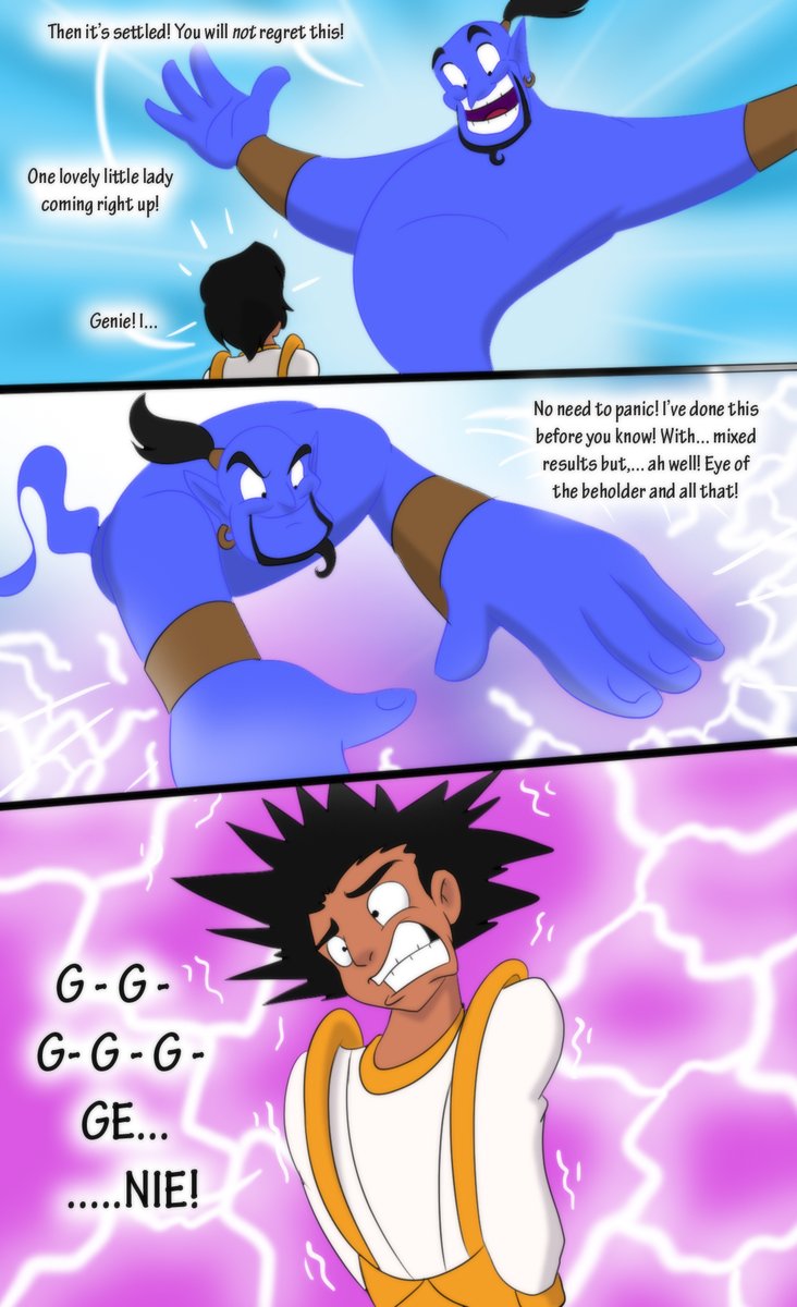 natty354's tweet photo. Aladdin: The Royal Makeover Part 1/3

Re-upload as requested for better quality 

https://t.co/5tD5nOxdhQ

#GenderSwap #genderbender #genderbend #TSFの卵 #TransformationChurch https://t.co/9U2Izuz2sX