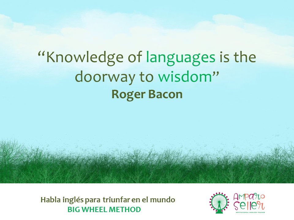SellerAmparo's tweet photo. "El conocimiento de los idiomas es la entrada a la sabidurΓa", Roger Bacon.
Y es que los idiomas van mucho mΓ‘s allΓ‘ de meras palabras. Implican cultura y pensamiento.
#amparosellermateo #bigwheelmethod #academiaalwaysready #KeyJumper #hablainglΓ©sparatriunfarenelmundo https://t.co/jkSOKrxcVQ